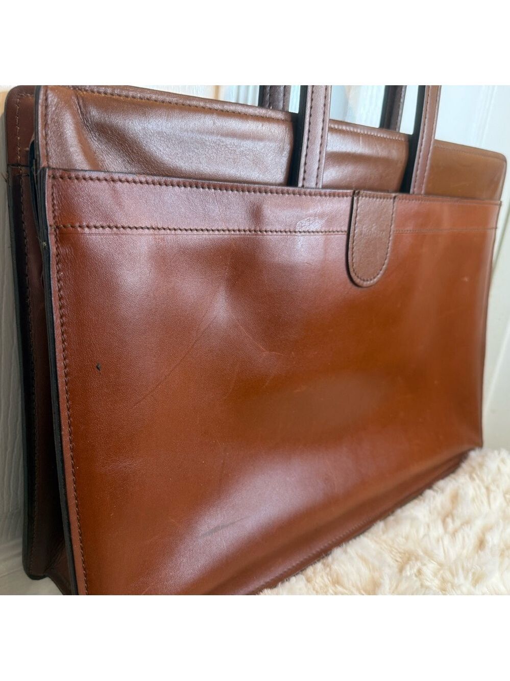 HARTMANN VINTAGE PORTFOLIO LEATHER EXECUTIVE STRUCTURED BRIEFCASE - Picture 2 of 14